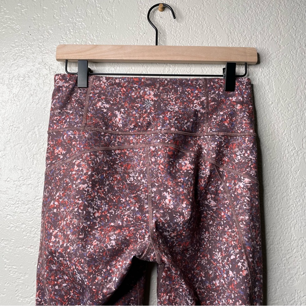 Athleta Rainier Printed Mesh Tight Leggings Size Speckled Spotted Pattern - Picture 12 of 16